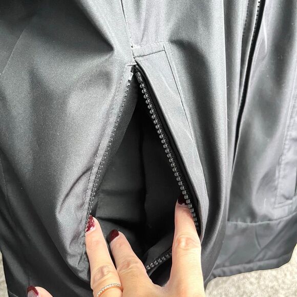 Calvin Klein Coat Men’s M Black Weather Resistant Double Zip Up w/Removable Hood - Picture 3 of 8